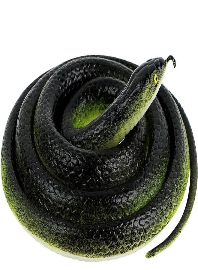 FULLFILLS FULFILLS Realistic Rubber Black Snake for Practical Joke Pack of 2 PCS - Image 1